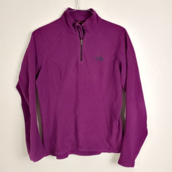 The North Face Fleece 1/4 Zip Plum Purple XS Womans Sweatshirt - Picture 4 of 7